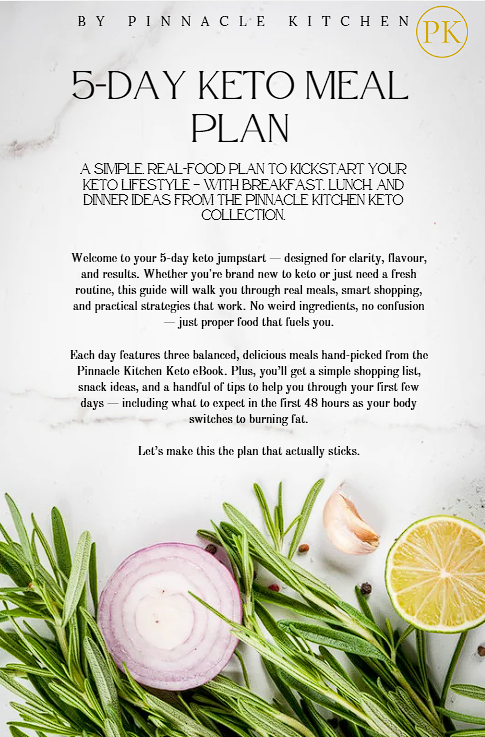 5-Day Keto Meal Plan (Free PDF)